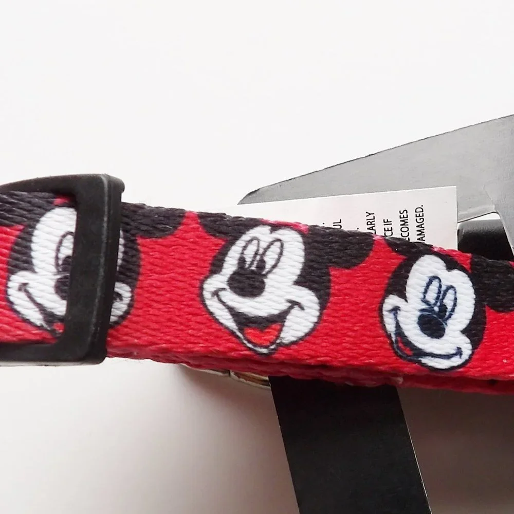 Disney Mickey Mouse Red Dog Collar Size Small NEW